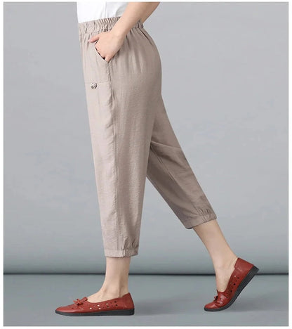 Women’s Thin Cotton Linen Harem Pants