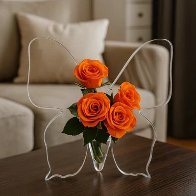 🔥Transparent Butterfly-Inspired Decorative Vase