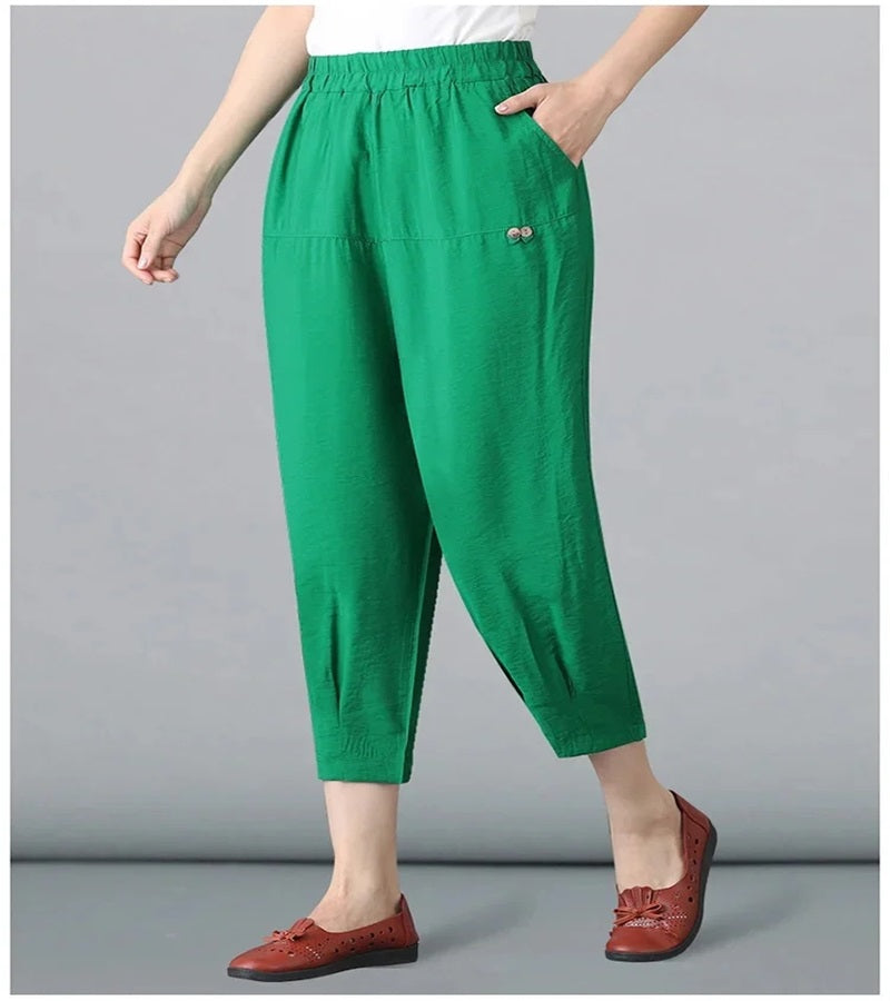 Women’s Thin Cotton Linen Harem Pants