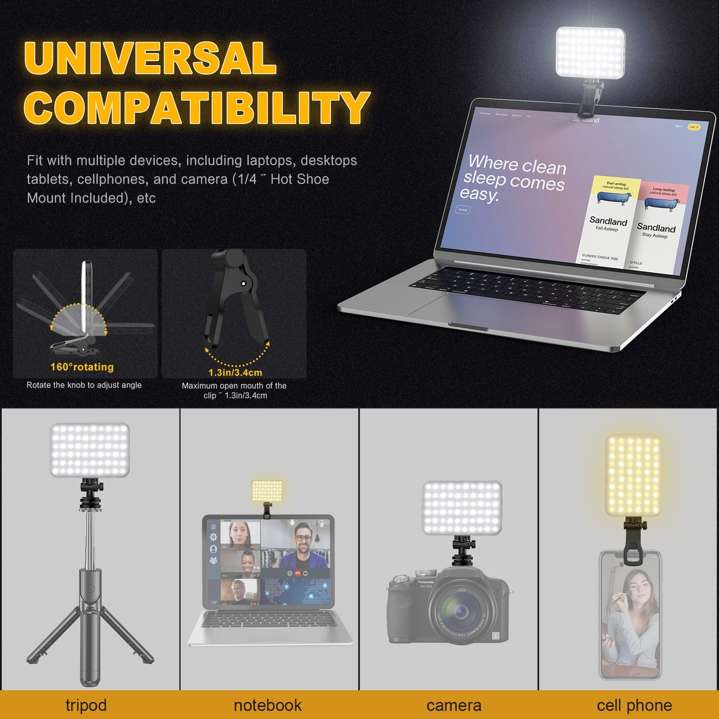 LED Clip - On Selfie Light