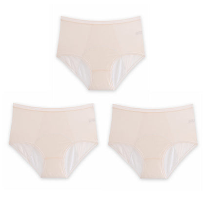 High Waist Leak Proof Ice Silk Panties Plus Size L-5XL