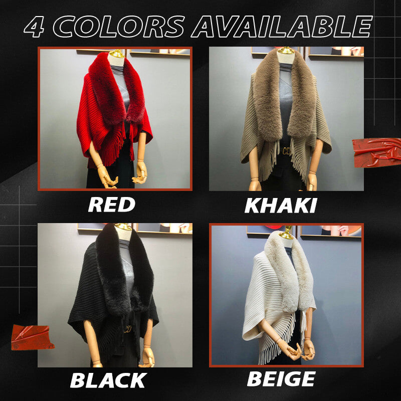 Hot Sale Fashion Fur Collar Shawl Cloak