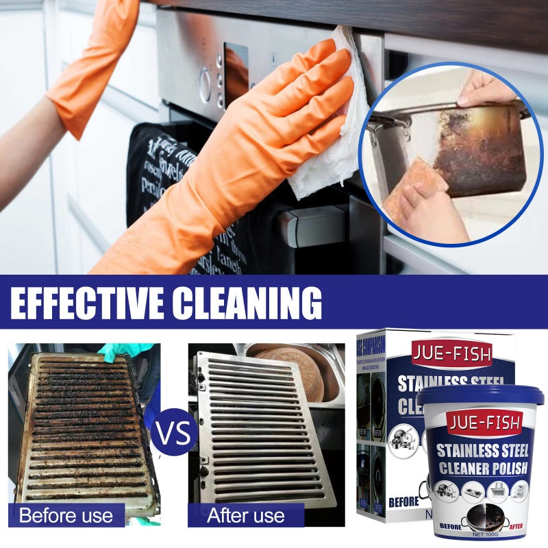 Highly Effective Cleaning & Polishing Paste for Stainless Steel Kitchenware