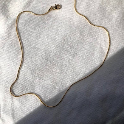 Simple Snake Bone Short Necklace