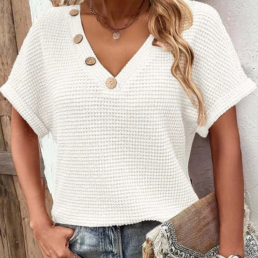 💗50%OFF🌸Women’s Stylish V-neck Short-sleeved Top