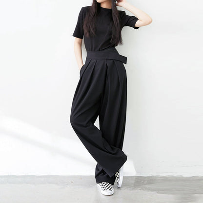 Women's Velcro High Waist Wide Leg Pants