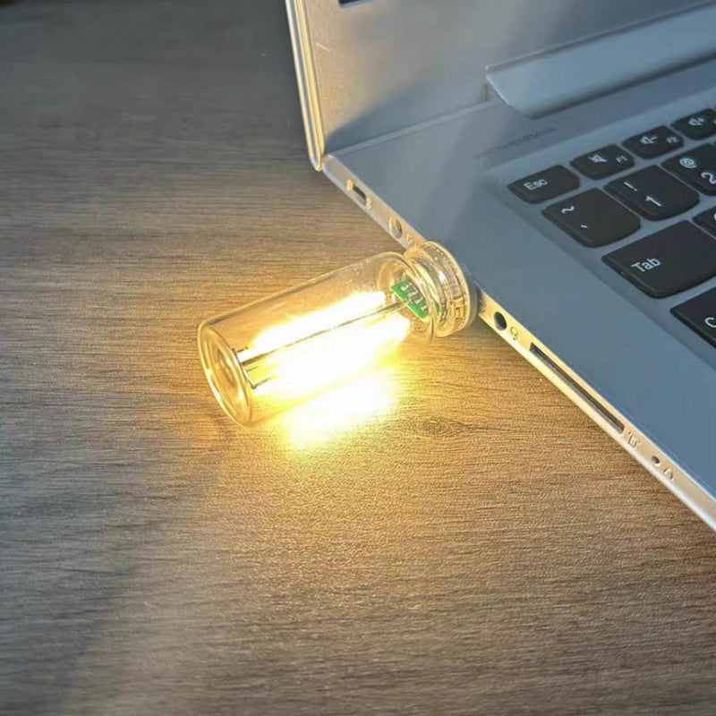 Portable Touch-Control Glass Bulb USB Night Light