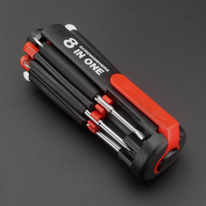 8-in-1 screwdriver with LED torch