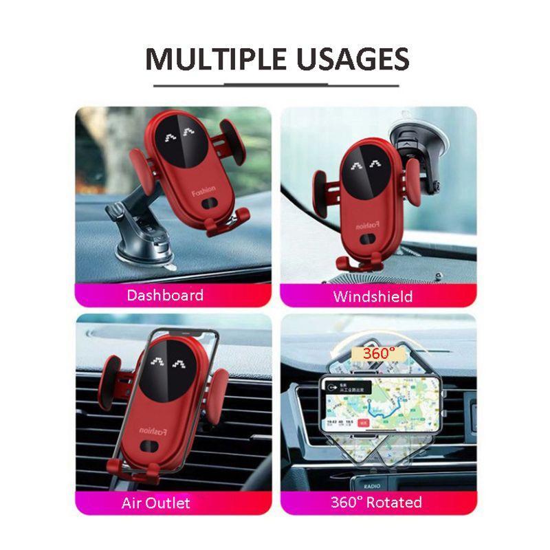 Auto-clamping Wireless Charging Car Phone Holder