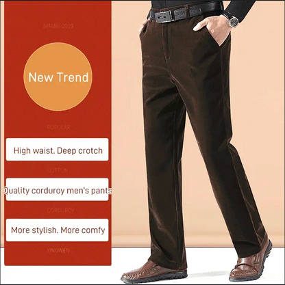 Men's Stretchy Corduroy Straight Long Pants(50%OFF)