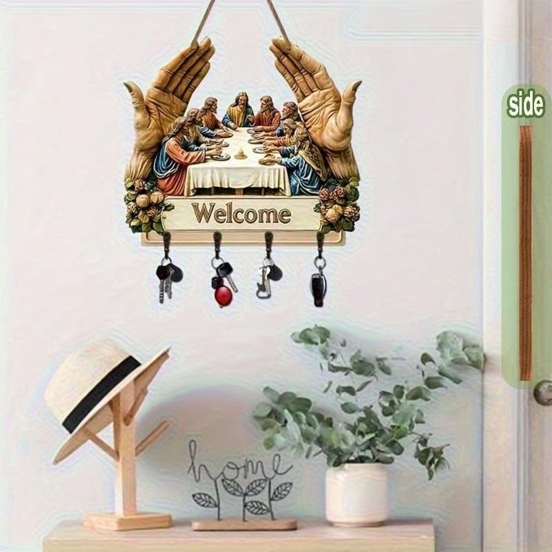 🎅🏻Christmas Sale🎁Jesus & Disciples Wall Art Key Holder