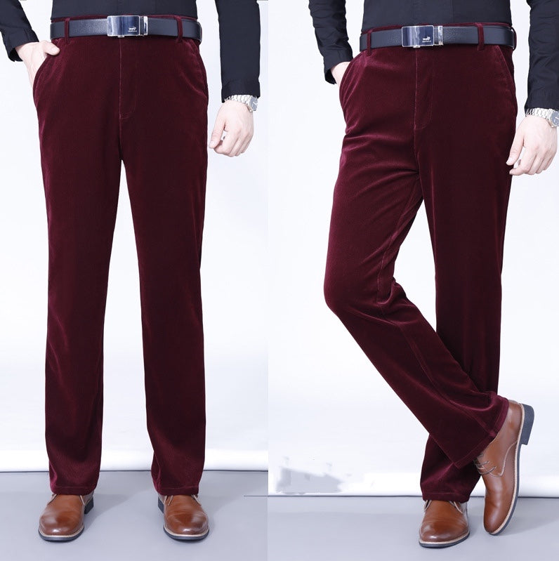 Men's Stretchy Corduroy Straight Long Pants(50%OFF)