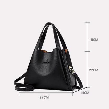 Best Gift For Her - Fashionable Classic Multi-Functional Soft Embossed Leather Bag