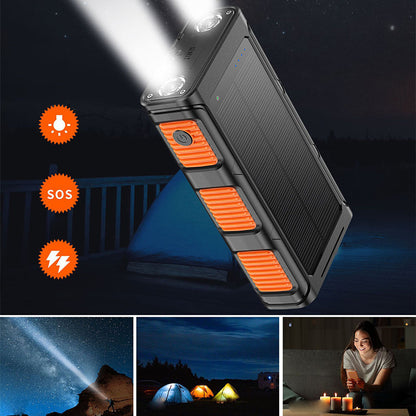 🔥Portable Solar Mobile Power with Built-in Charging Cable