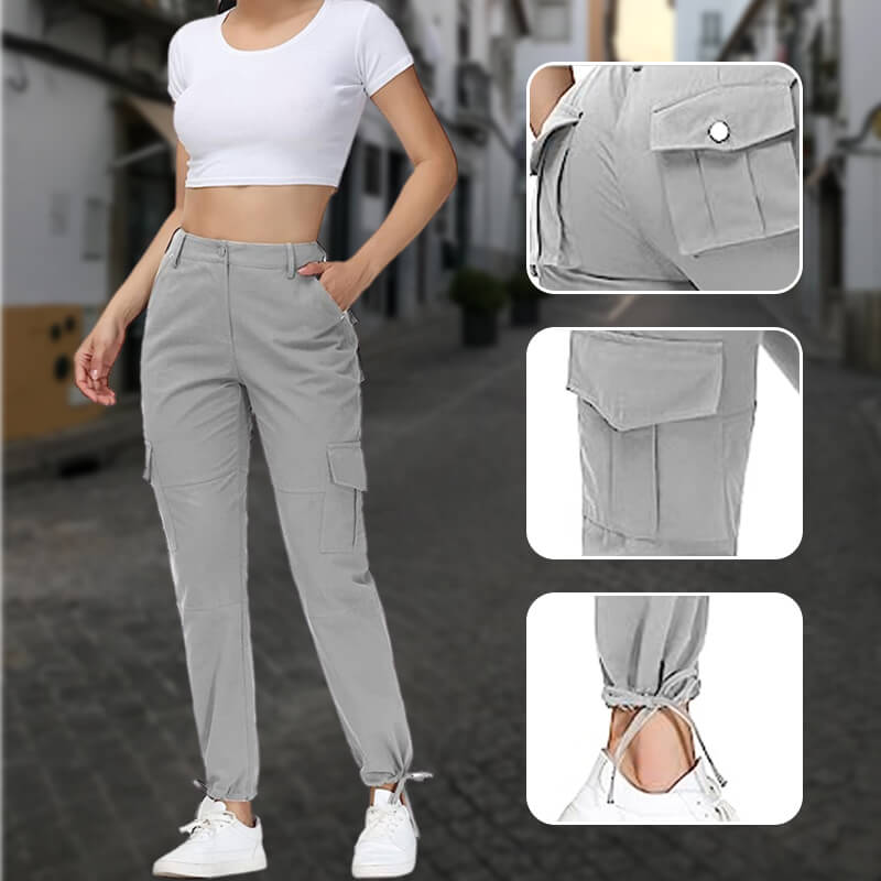 Women Cotton Stretch Cargo Pants