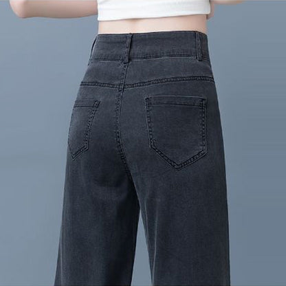 Women’s Cooling Ice Silk Straight-leg Denim Pants