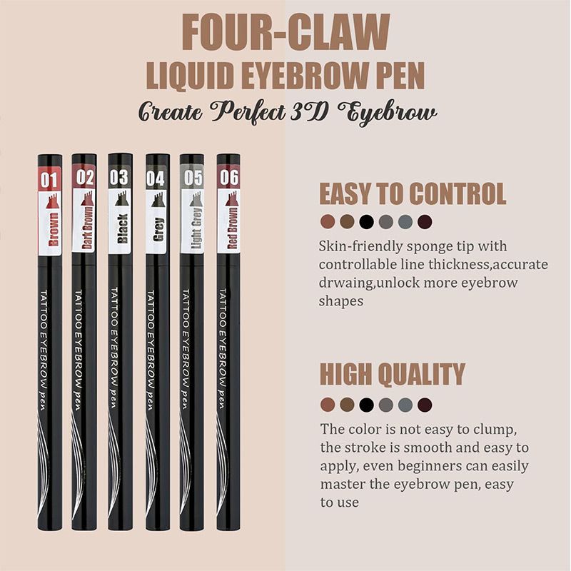 Waterproof Eyebrow Microblading Pen with 4-fork Tip