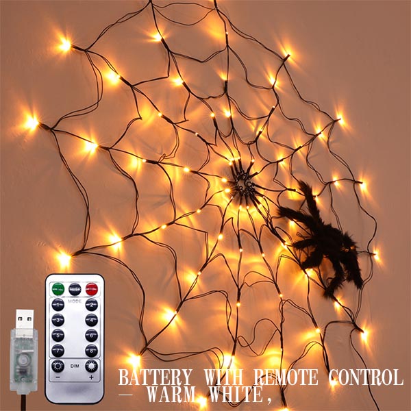 Halloween LED Giant Spider Web Light