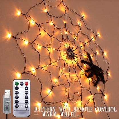 Halloween LED Giant Spider Web Light