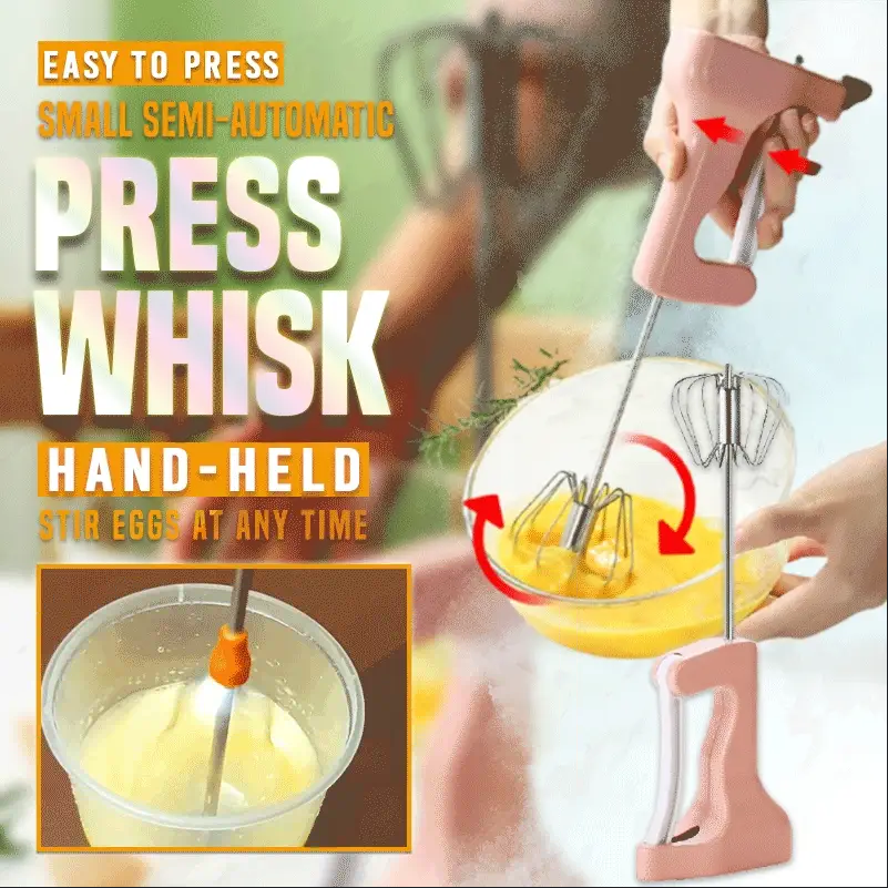 Hand-Held Small Semi-Automatic Press Whisk（40% OFF）