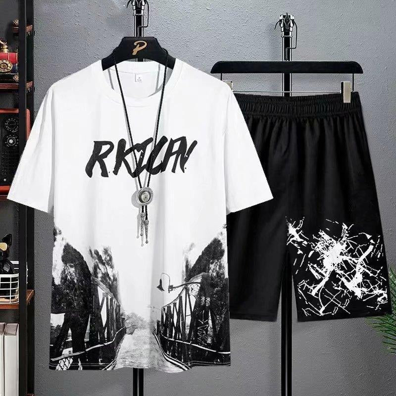 Men'S Cool Fabric T-Shirt Shorts Suits