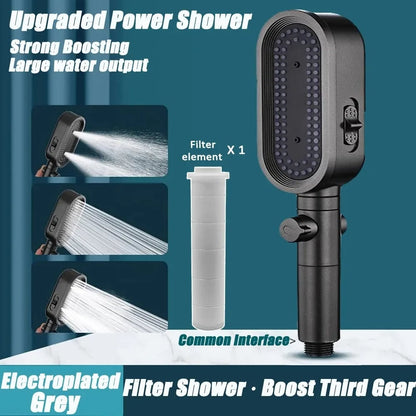 3-mode Adjustable High Pressure Shower Head