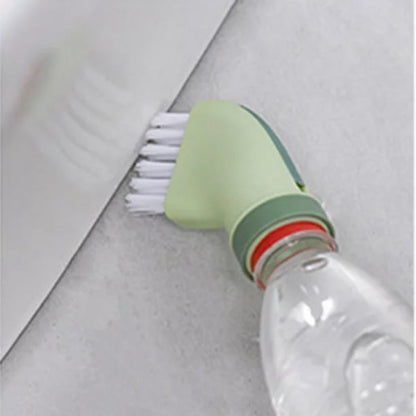 Multifunctional Crevice Brush With Connected To Mineral Water Bottles