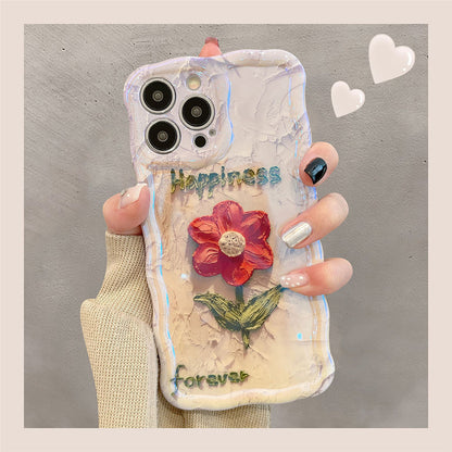 Premium Oil Painting Flower For iPhone Case