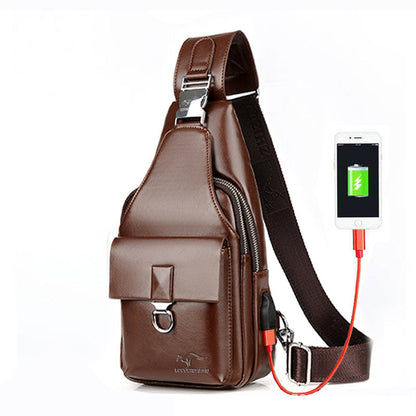 Men's Rechargeable Waterproof High-quality Chest Bag