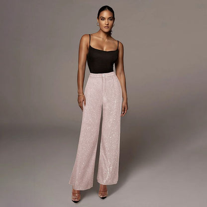 Women's Sparkly Wide-leg Pants