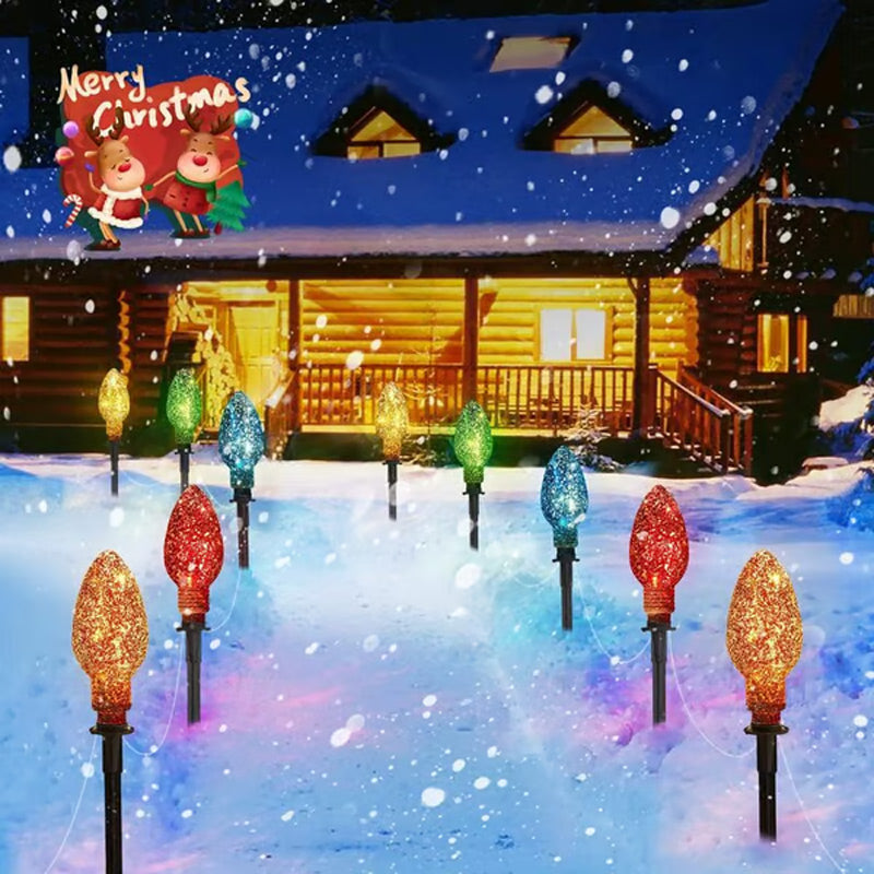 Solar Powered Christmas Lights 5-Pack Set