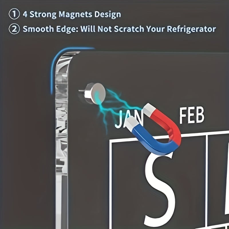 Magnetic Schedule Planner For Fridge【Permanently reusable】