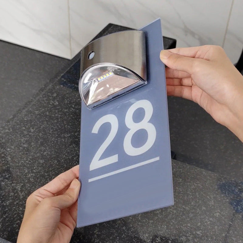 Solar-Powered Address Number Sign