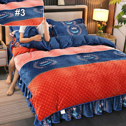 Double-Sided Warmth Moisture-Wicking 4-Piece Bed Sheet Set