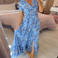 (💃Hot Sale - 49% OFF🔥 Free Shipping) Vintage Floral Print Cozy V-neck Long Dress