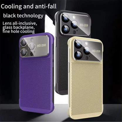 For iPhone 14 Borderless Big Window Cooling Phone Case