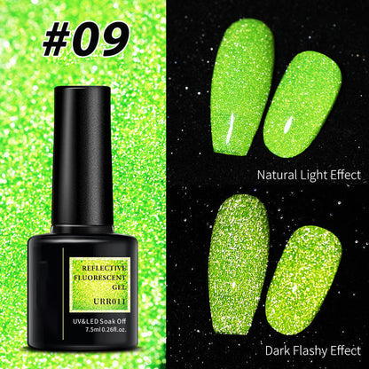 Christmas Dress Up Shiny Reflective Fluorescent Gel Nail Polish