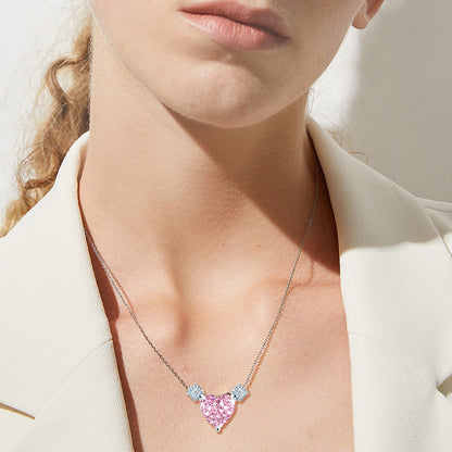 Loving Heart Pink Diamond Necklace