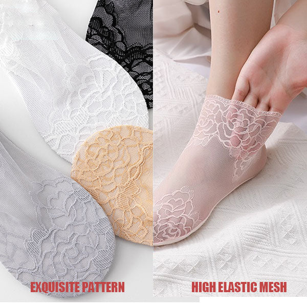 Ladies Fashion Lace Socks(5 pairs)