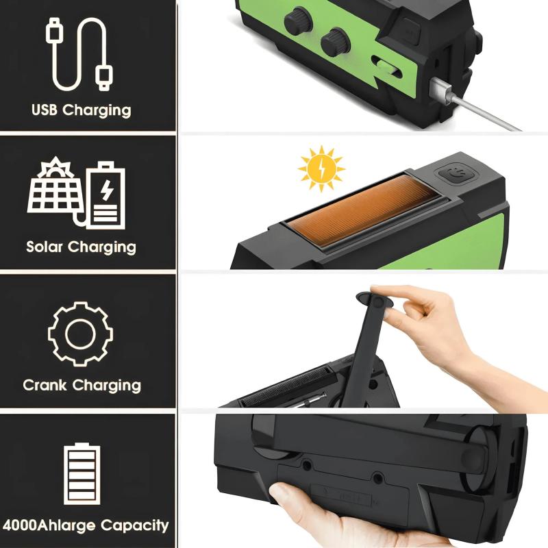 All-in-One Emergency Solar Powered Radio