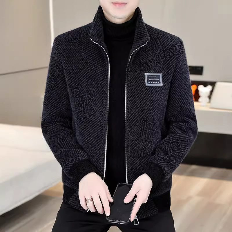 [Best Gift for Him] Men's Fashionable Warm and Casual Stand-up Collar Jacket