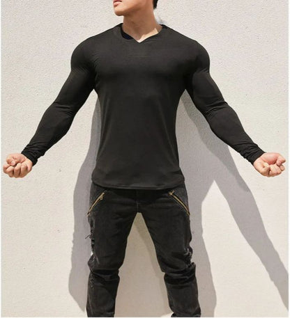 V-Neck Sports Long Sleeves