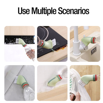 Multifunctional Crevice Brush With Connected To Mineral Water Bottles