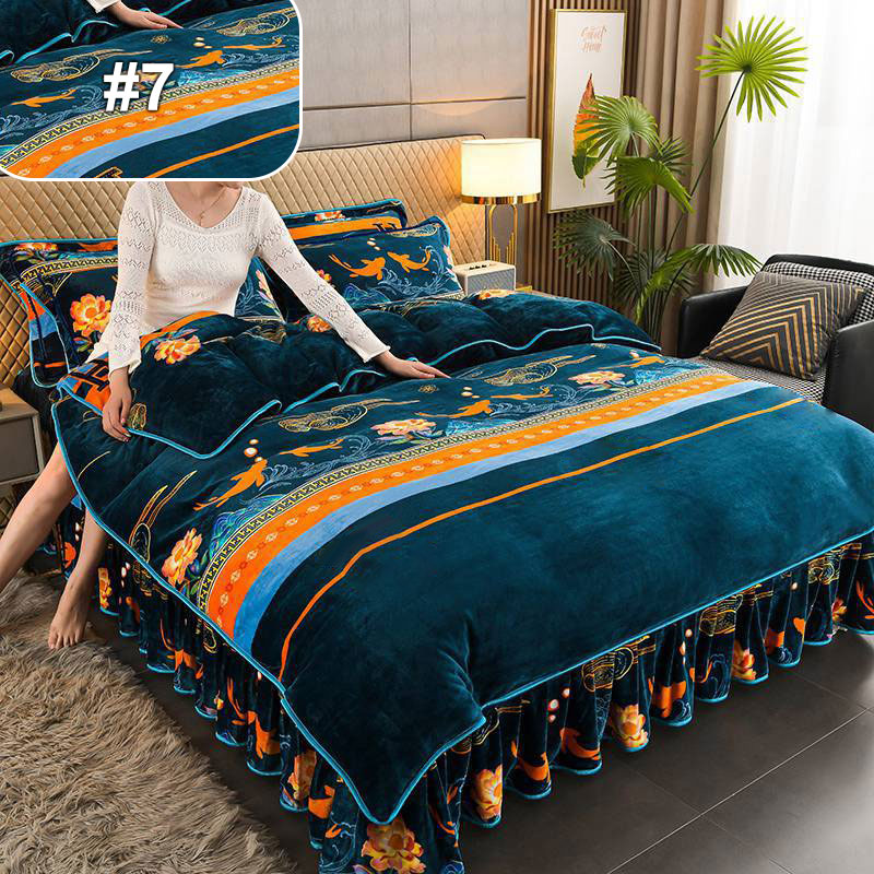 Double-Sided Warmth Moisture-Wicking 4-Piece Bed Sheet Set