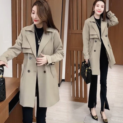 🍂Comfortable Waisted Lapel Trench Coat