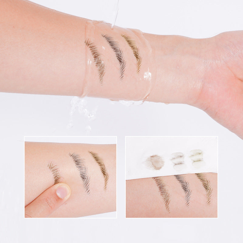 Multi-Purpose Waterproof Eyebrow Pen with Bifurcated Tip