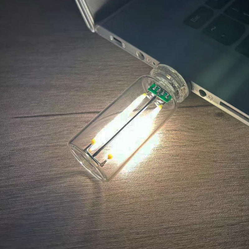 Portable Touch-Control Glass Bulb USB Night Light