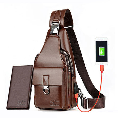 Men's Rechargeable Waterproof High-quality Chest Bag