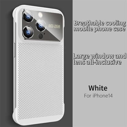 For iPhone 14 Borderless Big Window Cooling Phone Case