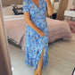 (💃Hot Sale - 49% OFF🔥 Free Shipping) Vintage Floral Print Cozy V-neck Long Dress